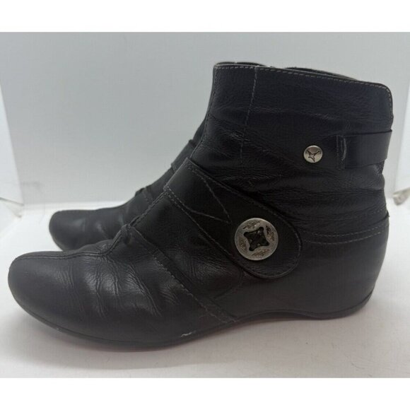 Pikolino's Women's Size 35 EUR 5 US Black Leather Booties Ankle Boots Size Zip - Picture 3 of 7